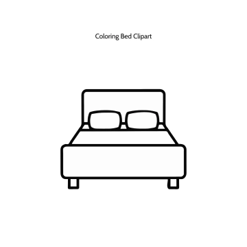 Free Coloring Bed Vector Clipart (PNG, SVG) to Edit Online