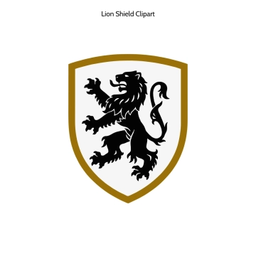 Free Lion Shield Cartoon Vector Clipart (PNG, SVG) to Edit Online