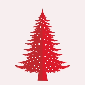 Free Red Christmas Tree Clipart Template to Edit Online