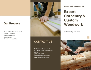Free Carpenter Tri-Fold Brochure Template to Edit Online