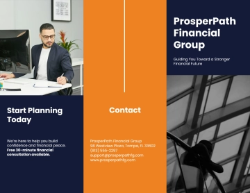 Free Financial Advisor Tri-Fold Brochure Template to Edit Online