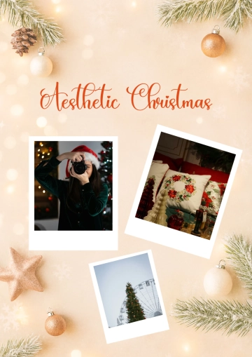 Free Aesthetic Christmas Photo Collage Template to Edit Online