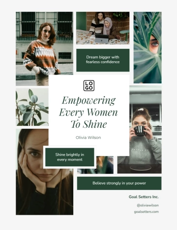 Free Girls Empowerment Vision Board Template to Edit Online