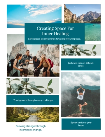 Free Therapy Healing Vision Board Template to Edit Online