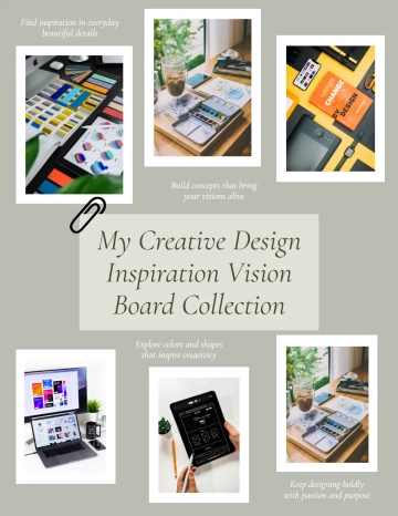 Free Design Inspiration Vision Board Template to Edit Online