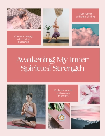 Free Spiritual Mindset Vision Board Template to Edit Online