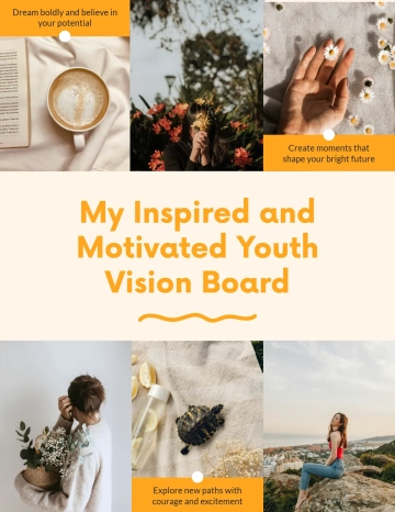 Free Editable Youth Vision Board Template to Edit Online