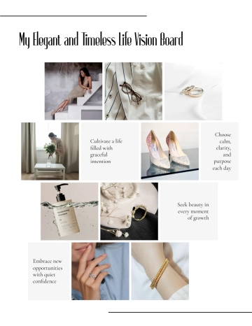 Free Elegant Vision Board Template to Edit Online