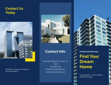Free Tri Fold Real Estate And Property Sell Brochure Template to Edit Online