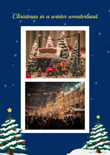 Free Winter Wonderland Christmas Photo Collage Template to Edit Online