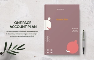 One Page Account Plan Template