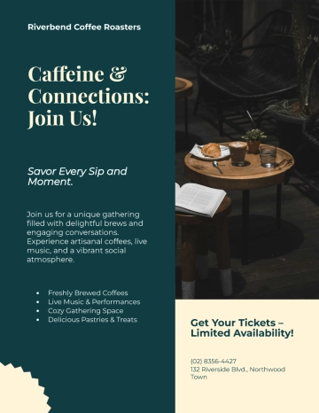 Free Event Coffee Shop Flyer Template to Edit Online