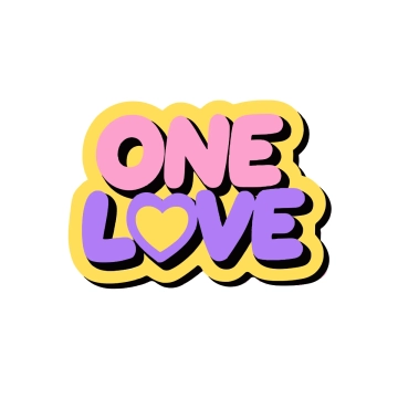Free One Love Sticker to Edit Online