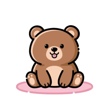Free Bear Sticker to Edit Online