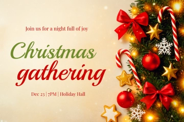 Free Christmas Day Festive Banner Template to Edit Online