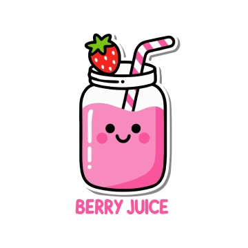 Free Berry Juice Sticker to Edit Online