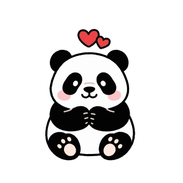 Free Joyful Panda Sticker to Edit Online