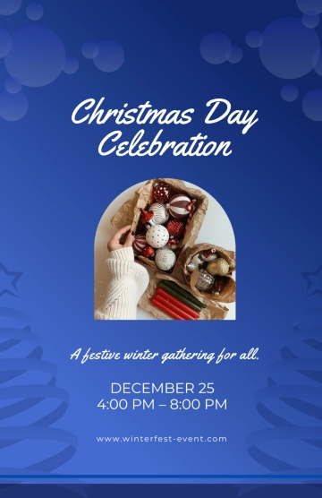 Free Christmas Day Winter Poster Template to Edit Online