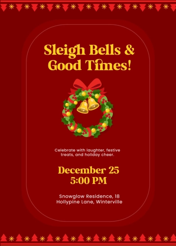 Free Christmas Day Holiday Invitation Template to Edit Online