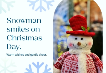 Free Christmas Day Snowman Card Template to Edit Online