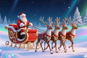 Free Christmas Day Modern Postcard Template to Edit Online