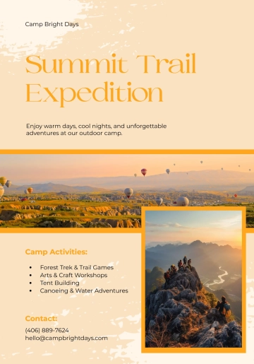 Free Summer Camping Flyer Template to Edit Online