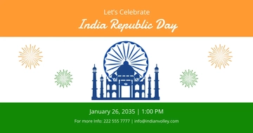 Free India Republic Day Event Facebook Post Template to Edit Online