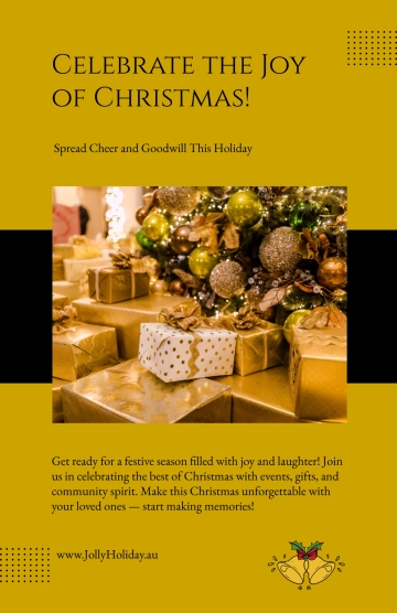 Free Christmas Day Simple Poster Template to Edit Online