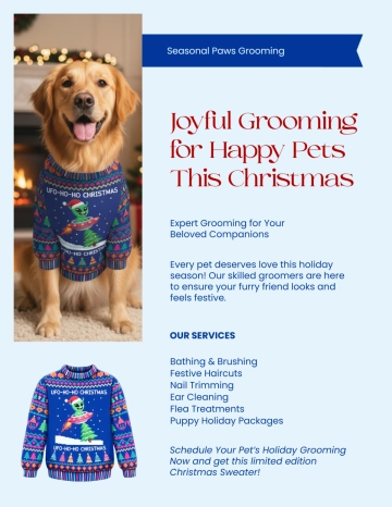 Free Quirky Holiday Knitwear Template to Edit Online