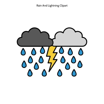Free Rain And Lightning Vector Clipart (PNG, SVG) to Edit Online