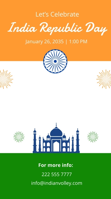 Free India Republic Day Event Snapchat Geofilter Template to Edit Online