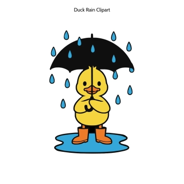 Free Duck Rain Vector Clipart (PNG, SVG) to Edit Online