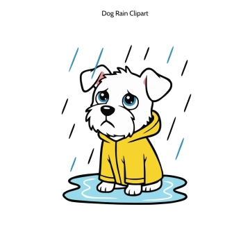 Free Dog Rain Vector Clipart (PNG, SVG) to Edit Online