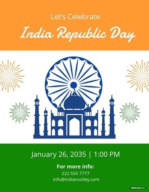 India Republic Day Event Flyer Template
