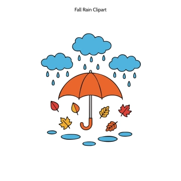 Free Fall Rain Vector Clipart (PNG, SVG) to Edit Online