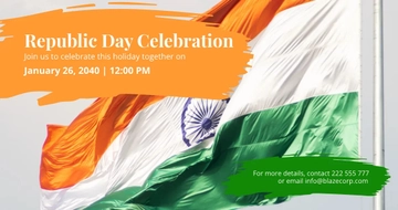 Free Republic Day Celebration Facebook Post Template to Edit Online