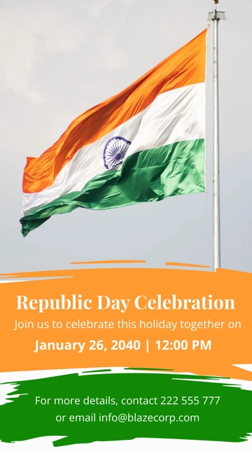 Free Republic Day Celebration Whatsapp Post Template to Edit Online