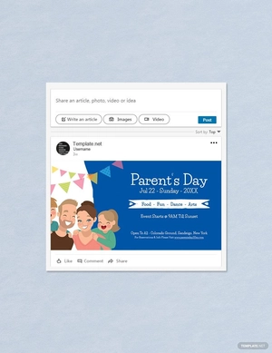 Parent's Day LinkedIn Blog Post Template