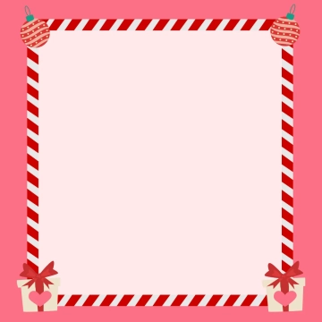Free Pink Christmas Border Clipart Template to Edit Online