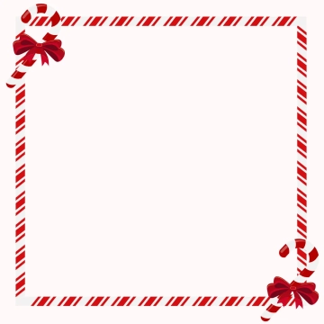 Free Candy Cane Christmas Border Clipart Template to Edit Online