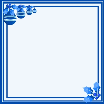 Free Blue Christmas Border Clipart Template to Edit Online