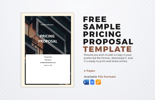 Sample Pricing Proposal Template