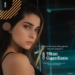 Free Games Influencer Instagram Post Template to Edit Online