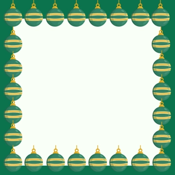 Free Bauble Christmas Border Clipart Template to Edit Online