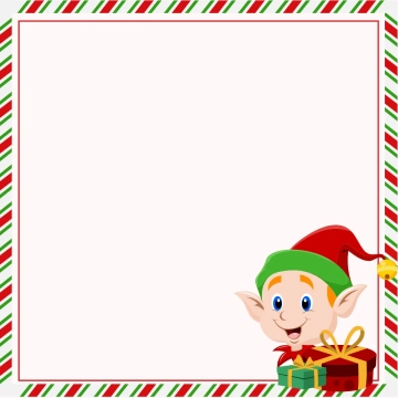 Free Cute Elf Christmas Border Clipart Template to Edit Online