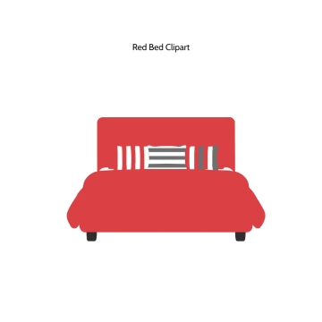 Free Red Bed Vector Clipart (PNG, SVG) to Edit Online