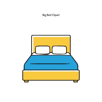 Free Big Bed Vector Clipart (PNG, SVG) to Edit Online