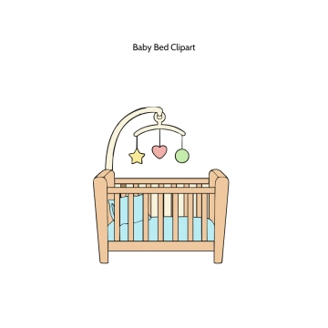 Free Baby Bed Vector Clipart (PNG, SVG) to Edit Online