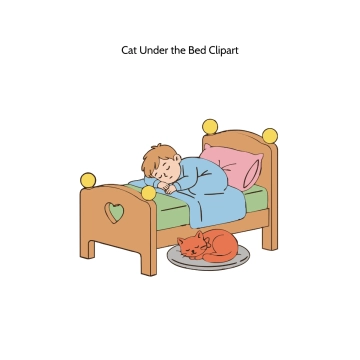 Free Cat Under the Bed Vector Clipart (PNG, SVG) to Edit Online
