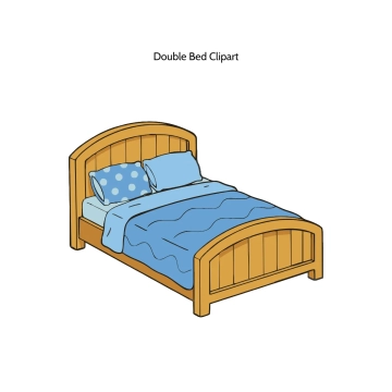 Free Double Bed Vector Clipart (PNG, SVG) to Edit Online